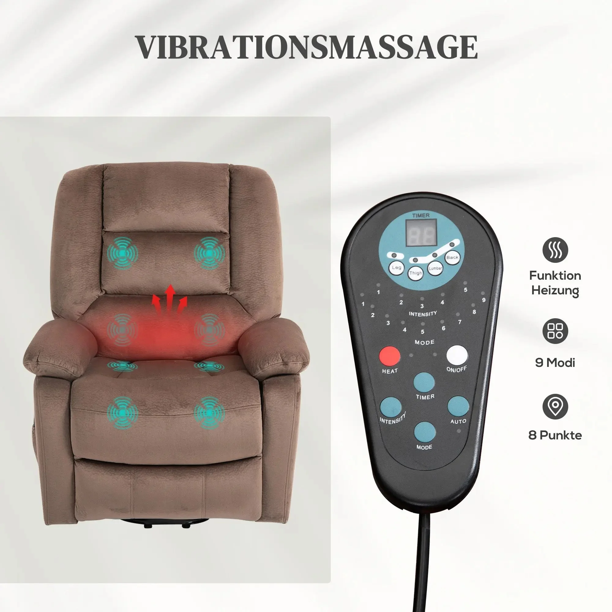 Elektrischer Massagesessel mit Aufstehhilfe – view 2