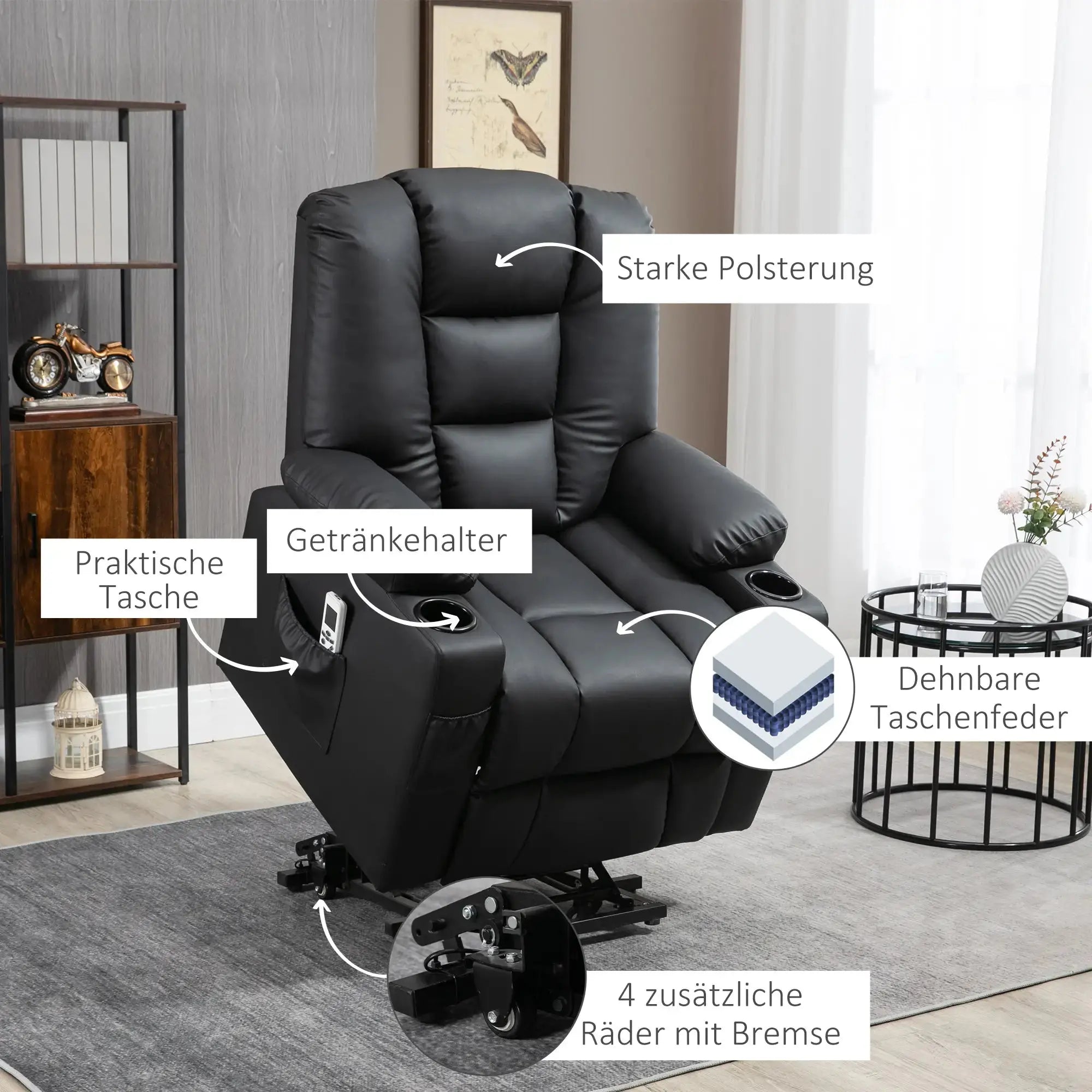 RehaComfort Aufstehsessel Ravello Deluxe mit Massage – view 4
