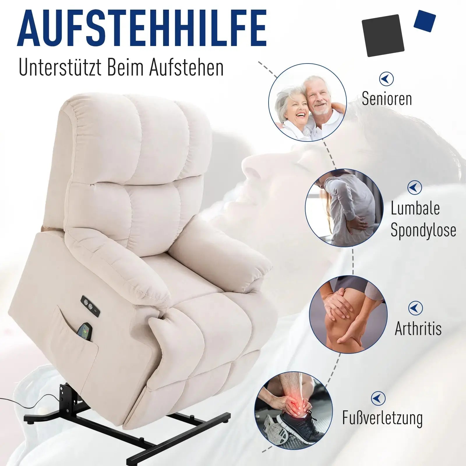 Elektrischer Seniorensessel mit Aufstehhilfe – view 7