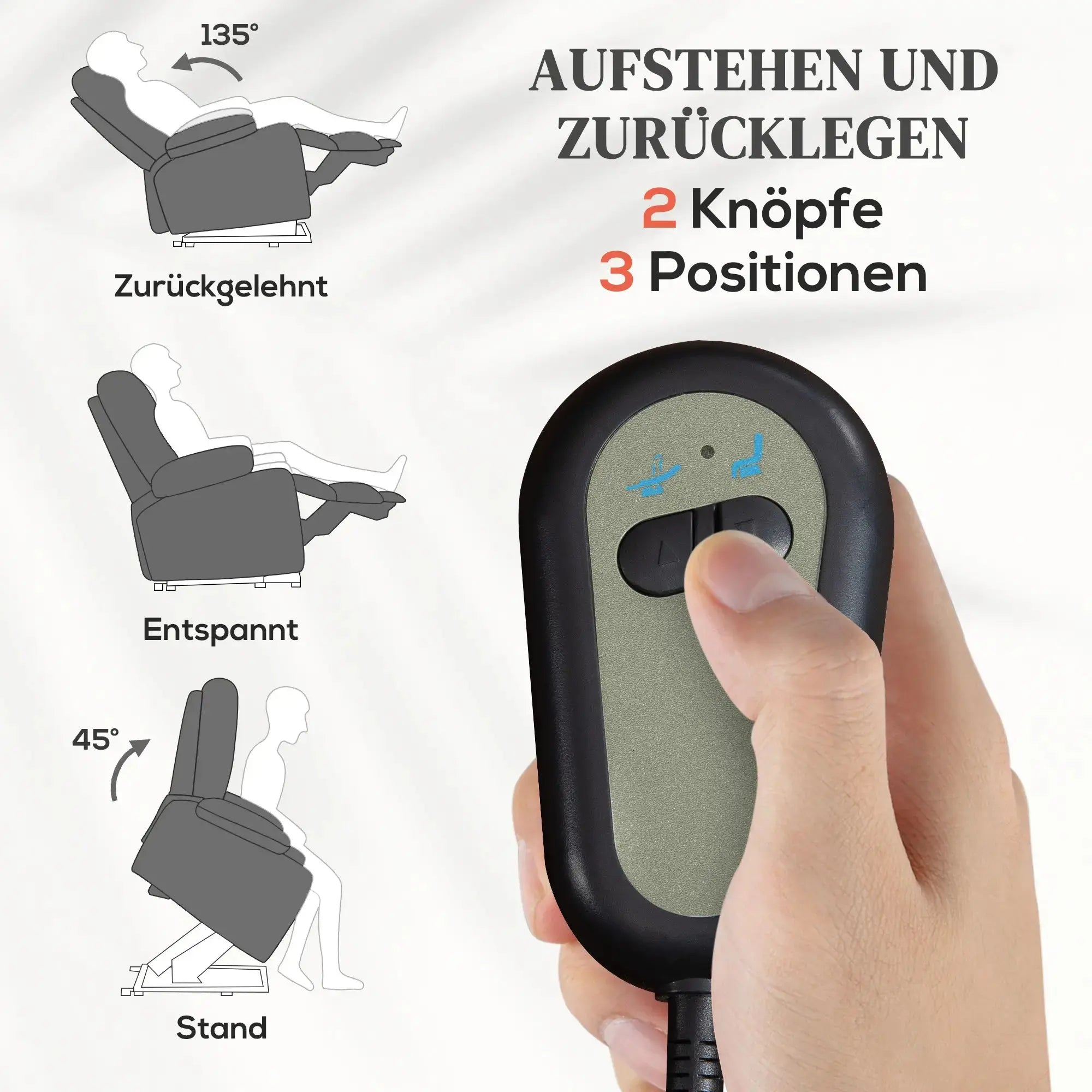 Seniorensessel mit Massagefunktion und Wärme – view 3