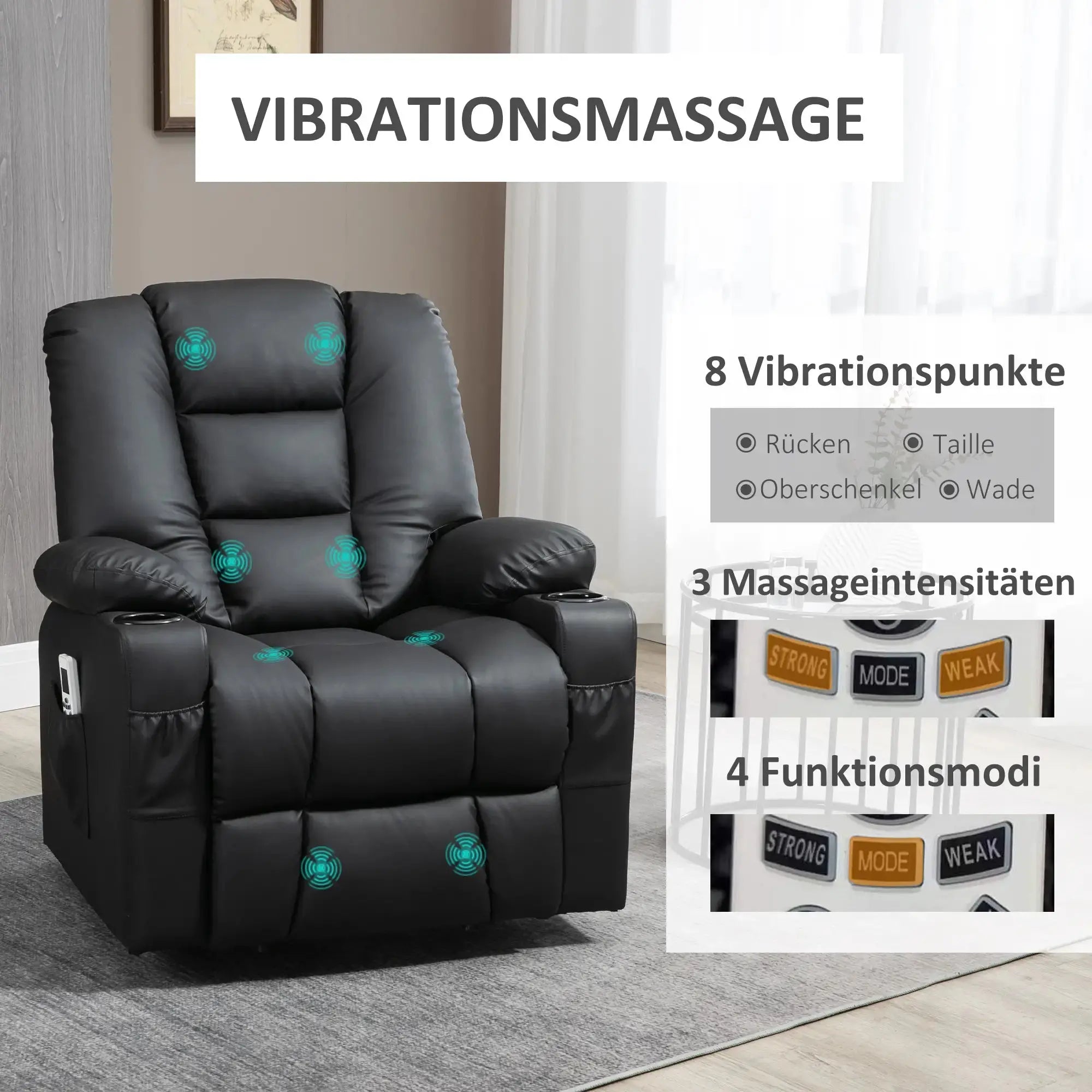 RehaComfort Aufstehsessel Ravello Deluxe mit Massage – view 3