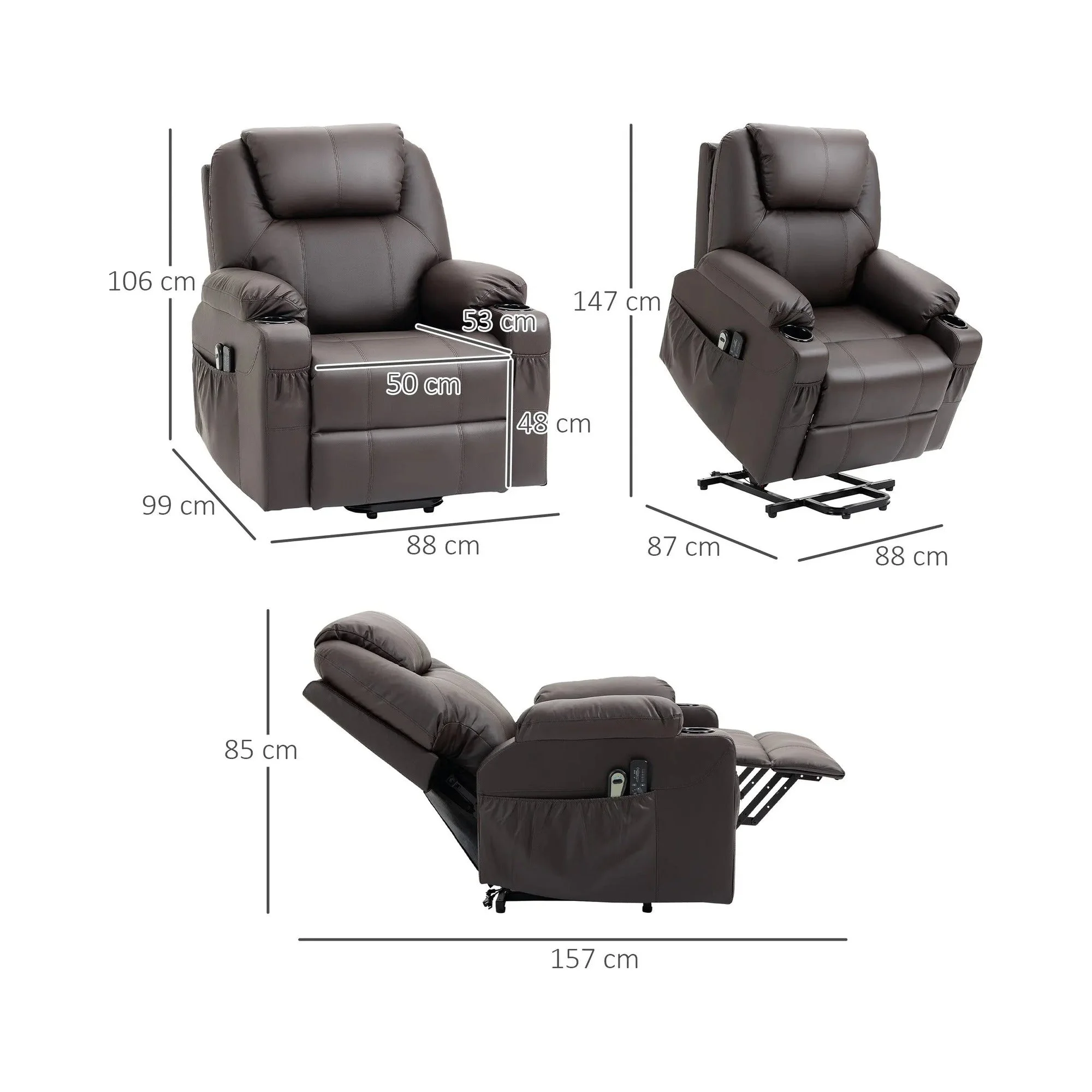 RehaComfort Aufstehsessel Grandano mit Massage – view 9