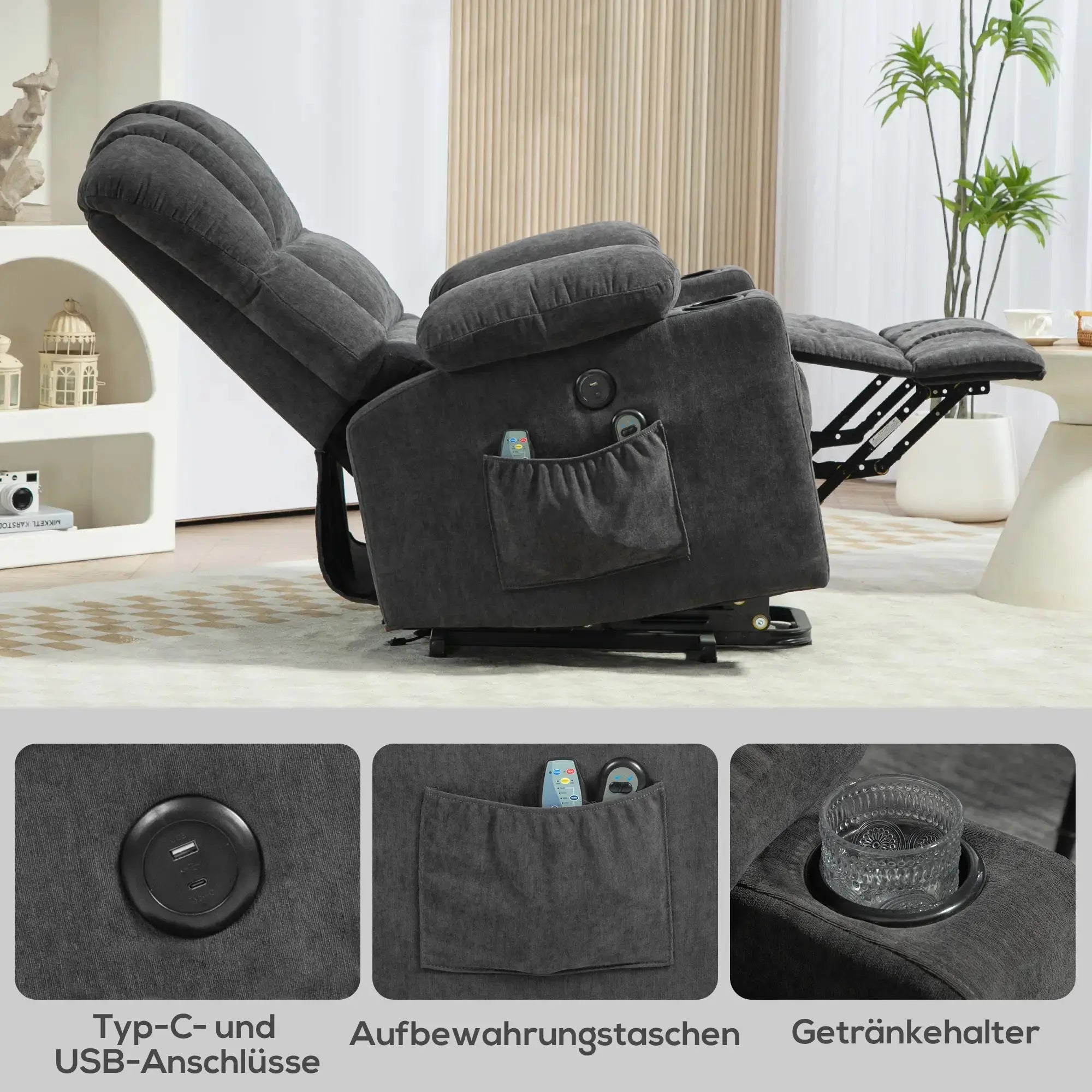 Seniorensessel mit Massagefunktion und Wärme – view 2