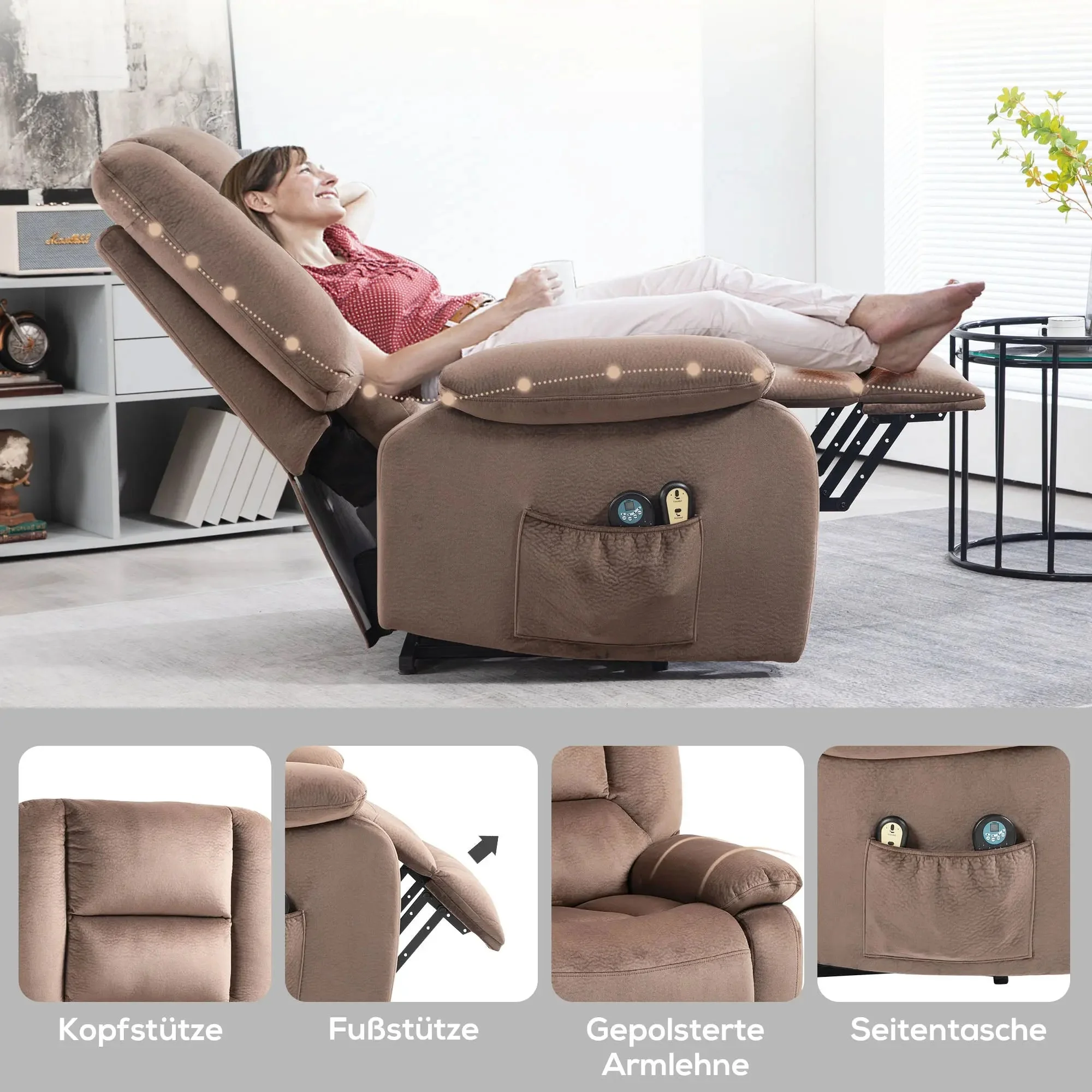 Elektrischer Massagesessel mit Aufstehhilfe – view 4